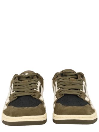 Amiri Low-top Sneakers with Textured Leather Panels and Contrasting Accents