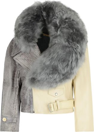 Marni grijs leren jack