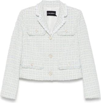 Karl Lagerfeld Giacca bouclé - Bianco