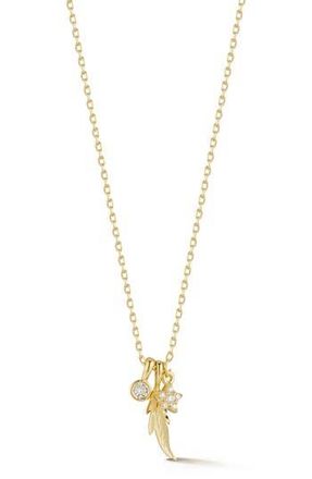 Glaze Jewelry Cubic Zirconia Mixed Charm Pendant Necklace in Gold at Nordstrom Rack