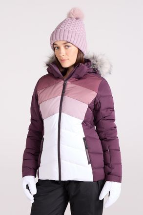 Mountain Warehouse Cascade Womens Padded Ski Jacket Water Resistant Breathable Coat Purple