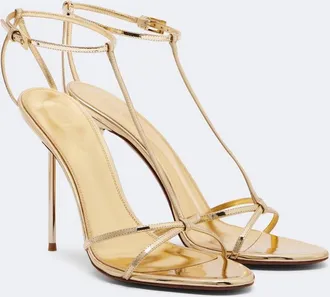 PARIS TEXAS Lidia metallic patent leather sandals