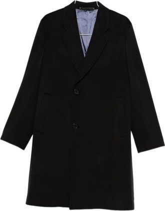 Paul Smith Jassen, Heren, Zwart, M, Kasjmier, Luxe Cashmere Jas Aw 25