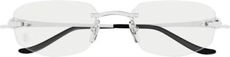 Cartier Ct 0601O Optisch Montuur - unisex - Brillen - Grijs - ONE Size - Accessoires