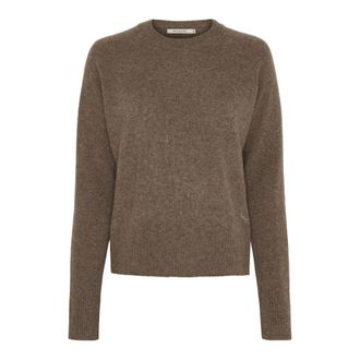 BTF-CPH Btfcph - Ronde hals Yak Pullover - Dames - Truien - Beige - Maat: M Leer
