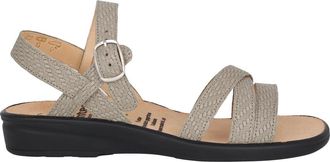 Ganter Sonnica Flat Sandalen - Dames - Sandalen - Grijs - 40 1/2 EU - Leer - Schoenen