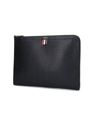 Thom Browne Mens Bags Black Calf Full Grain Leather