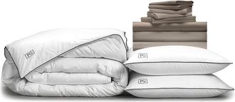 Pillow Guy Luxe Soft & Smooth 100% Tencel, White Down Perfect Bedding Bundle