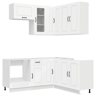 vidaXL Unidad De Cocina Kalmar 8 Uds. Blanco Madera De Ingenier&iacute;a Vidaxl