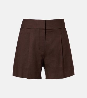 Veronica Beard Haina linen-blend twill shorts