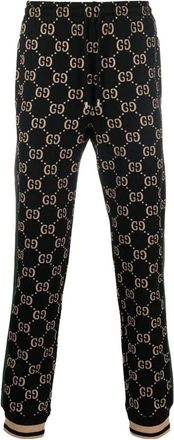 Gucci GG Jersey Cotton Jogging Pant Black Camel 695976-XJEEI-1030