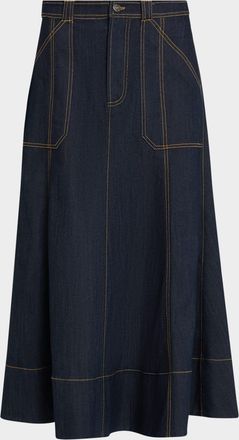 Cinq &agrave; Sept Benji Denim Maxi Skirt
