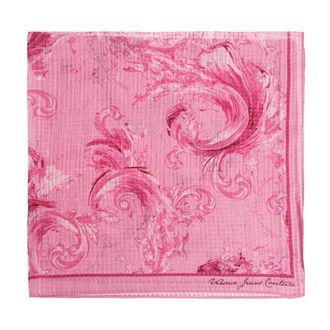 Versace Jeans Couture Silky Scarves, female, Pink, Size: ONE SIZE Scarf with barocco pattern