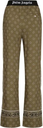 Palm Angels Paisley Print Wijde Pijpen Broek - Dames - Wijde Broeken - Groen - XS - Broeken