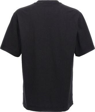 Burberry Logo-Embroidered T-shirt - Black