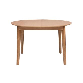 Miliboo Mesa De Comedor Redonda Extensible De Madera Clara Roble L120-150 Cm Ansel