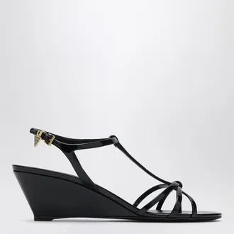 Prada Wedge sandal in black leather