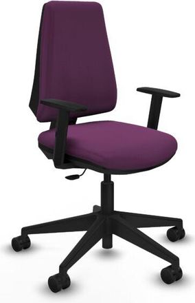 Piqueras y Crespo Piqueras Y Crespo - Elche Cp Similpiel Morado Brazos 1d Base Piramidal Ruedas Nailon 65mm