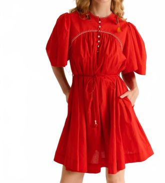Carolina K Kerry Mini Dress In Red