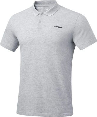 Li-Ning Plain Short Sleeve Polo Shirt Grey APLT029-9