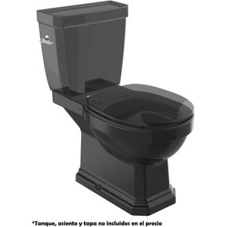Roca Roca - Taza Rimless Con Salida Dual Para Inodoro De Tanque Bajo Carmen Color: Negro