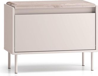 Selsey Selsey DIOCE - Panchina portascarpe con ribalta, greige, 69 cm