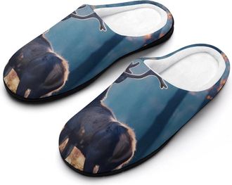 Generic Deer Forests Mens Slippers Comfortable And Non-slip Cotton Slipper Shoe for House
