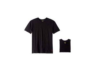 Polo Ralph Lauren Classic Fit Undershirt w/ Wicking 3-Pack Crews Mens Underwear 3 Black/RL2000 Red PP : LG, Cotton