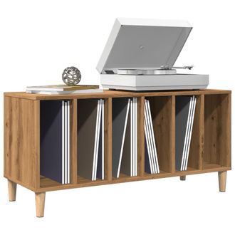 Berkfield Home Record Cabinet Artisan Oak 100x38x48 cm Engineered Wood in Brown | Size: 100 x 38 x 48 cm