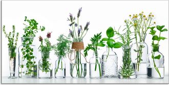 Artland Küchenrückwand »Öle mit Kräutern« Alu Spritzschutz mit Klebeband, einfache Montage