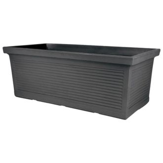 Monacis Maceta Decorativa Cl&aacute;sica Tradicional 100x47 Cm Y 38 Cm De Alto, Fabricada En Pol&iacute;mero Resistente De Color Antracita Para Plantas De Jard&iacute;n Y Terraza