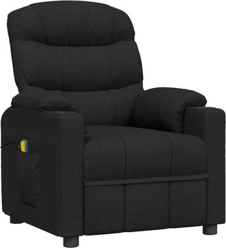 vidaXL Sillón de masaje de tela negro Vidaxl
