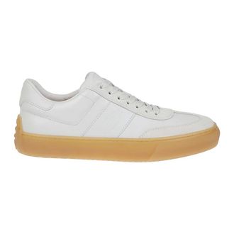 Tod's Schoenen, Heren, Wit, 44 EU, Suède, Witte Melk Suède Sneakers