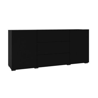 Petits Meubles Buf&eacute; 2 puertas 3 cajones paneles hdf negro