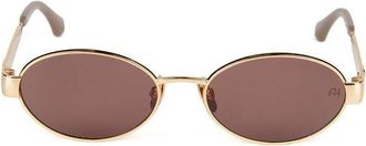 Ana Hickmann Womens Sunglasses Gold-Brown Metal