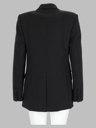 Michael Michael Kors Feather-Trim Blazer - Black