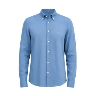 HUGO BOSS Overhemden, Heren, Blauw, M, Katoen, Casual Shirts