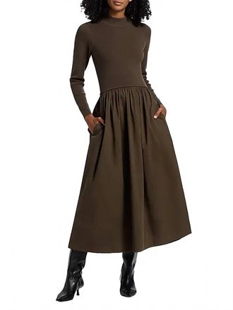 Marie Oliver Barrett Midi Dress In Carob