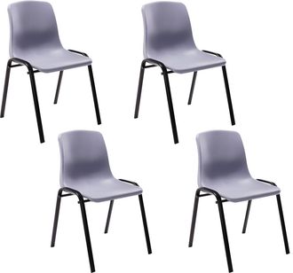 Clp Clp - Set De 4 Sillas Apilables Nowra Gris