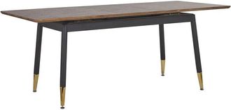 Beliani Extending Dining Table CALIFORNIA Dark Brown 160/200 cm 90 cm