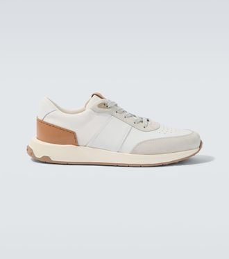 Tod's Leather and suede-trimmed sneakers