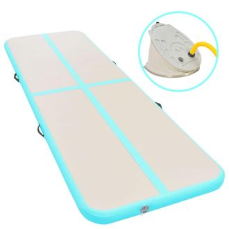 vidaXL Esterilla Inflable De Gimnasia Y Bomba 600x100x10 Cm Pvc Verde Vidaxl