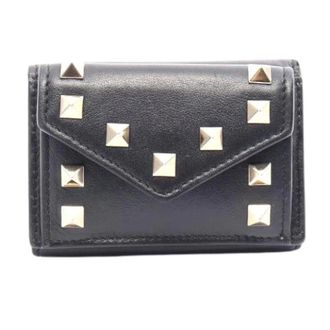 Valentino Pre-owned Wallets, female, Black, Size: ONE SIZE Pre-owned Rockstud Small Leather Wallet