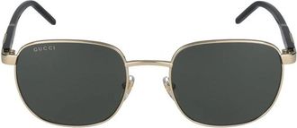 Gucci Goud Zwart Grijs Zonnebril - Heren - Zonnebrillen - Geel - 54 MM - Accessoires