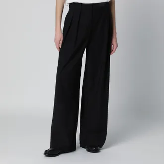 Frankie Shop Black wide-leg Ripley wool-blend trousers