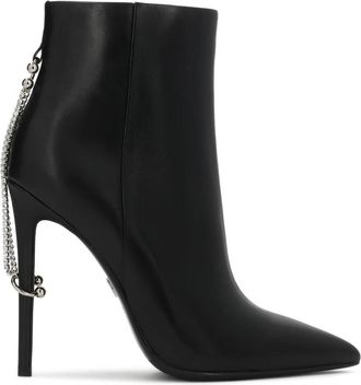 Kazar Slim Stiletto Enkellaars - Dames - Laarzen met Hak - Zwart - 37 EU - Leer - Schoenen