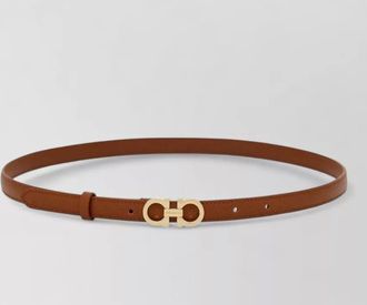 Ferragamo hammered leather slim belt