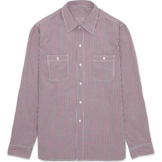 Fortela Work Cotton Check Shirt in Red at Nordstrom, Size Xx-Large