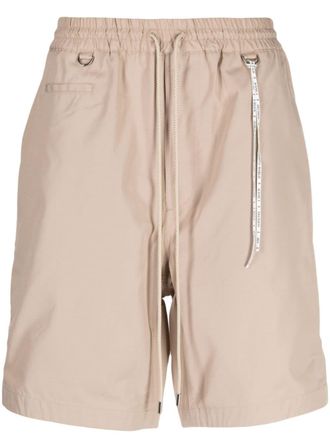 MASTERMIND WORLD logo-print drawstring shorts - Brown