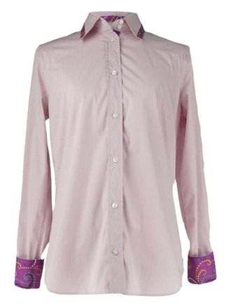 Etro striped shirt - women - Cotton - 42 - Pink